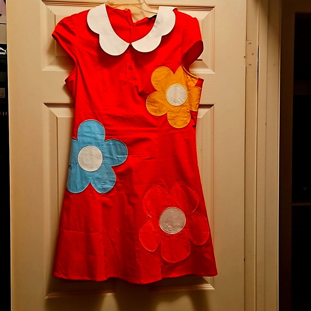 Dolls Kills Delia's Red flower mini dress